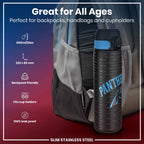 Leak Proof NFL Water Bottle, Stainless Steel, Carolina Panthers, 600ml (20oz)