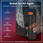 Leak Proof NFL Water Bottle, Stainless Steel, Cincinnati Bengals, 600ml (20oz)