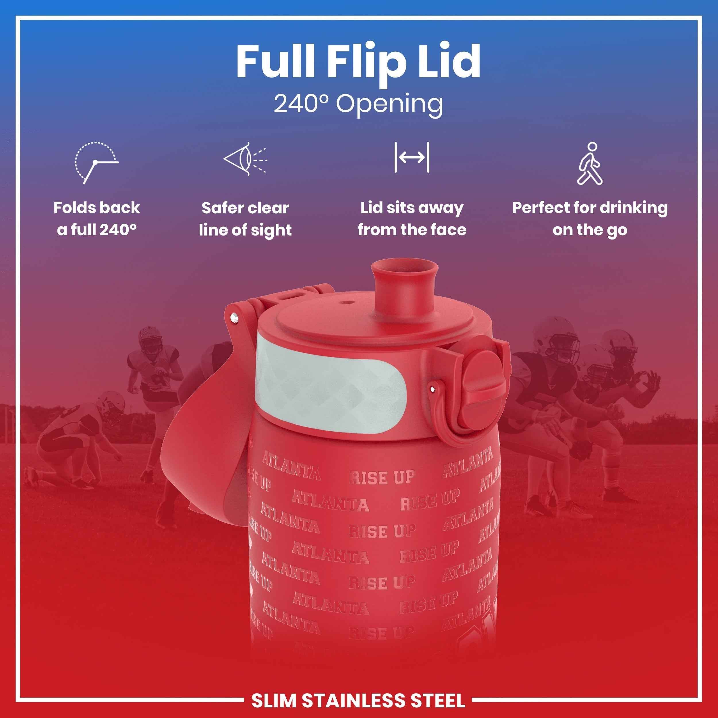 Leak Proof NFL Water Bottle, Stainless Steel, Atlanta Falcons, 600ml (20oz)