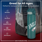 Leak Proof NFL Water Bottle, Stainless Steel, Philadelphia Eagles, 600ml (20oz)