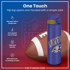 Leak Proof NFL Water Bottle, Stainless Steel, Baltimore Ravens, 600ml (20oz)