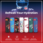 Leak Proof NFL Water Bottle, Stainless Steel, New York Jets, 600ml (20oz)