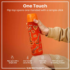 Leak Proof Slim Water Bottle, Recyclon, Music, 500ml (18oz)