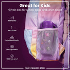 Leak Proof Kids Water Bottle, Stainless Steel, Aliens, 400ml (13oz)