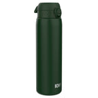 Leak Proof 1 Litre Thermal Water Bottle, Insulated Steel, Dark Green, 1L