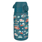 Leak Proof Kids Water Bottle, Stainless Steel, Rescue Vehicles, 400ml (13oz)