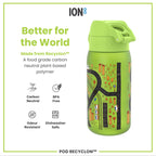 Leak Proof Kids Water Bottle, Recyclon, Cars, 350ml (12oz)