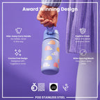 Leak Proof Thermal Steel Water Bottle, Insulated Steel, Hedgehogs, 320ml (11oz)