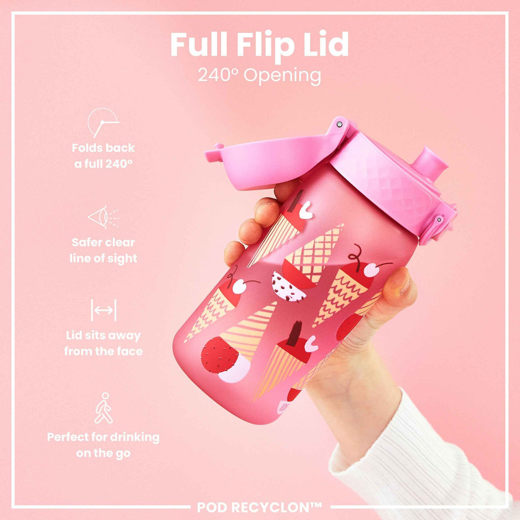 Leak Proof Kids Water Bottle, Recyclon, Ice Creams, 350ml (12oz)