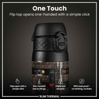 Leak Proof Slim Thermal Water Bottle, Insulated Steel, Gamer, 500ml (17oz)