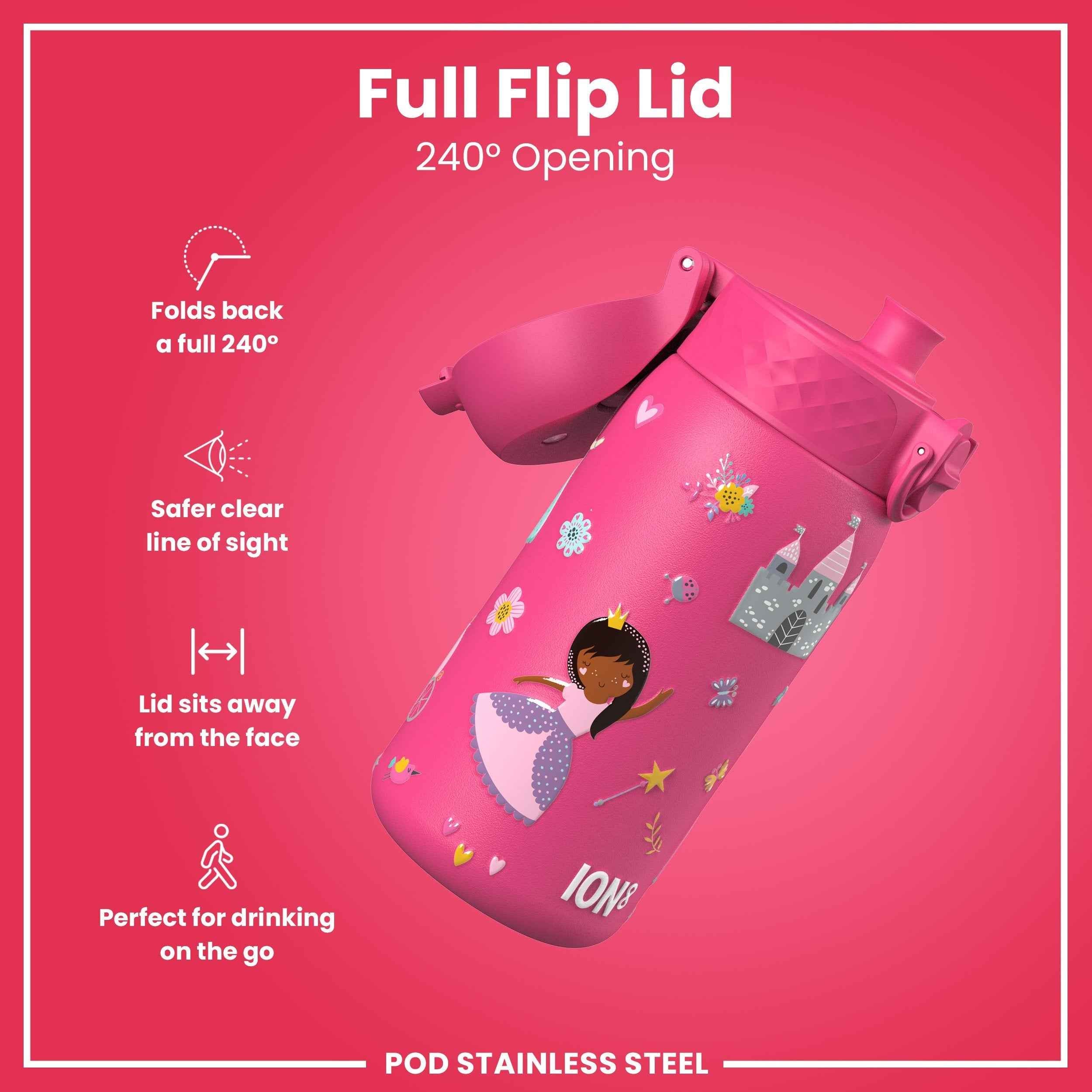 Leak Proof Thermal Steel Water Bottle, Insulated, Princess, 320ml (11oz)