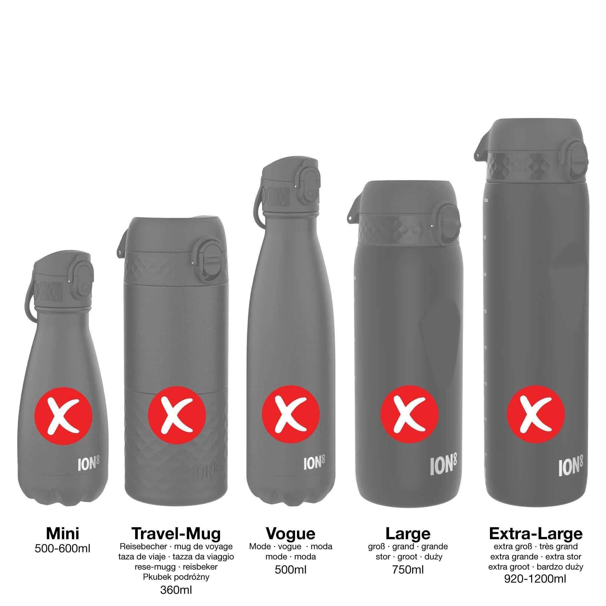 Leak Proof Water Bottle Accessory, Replacement Lid, Grey, Small / Medium