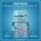 Leak Proof Kids Water Bottle, Recyclon, Blue Unicorns, 350ml (12oz)
