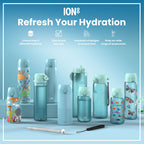 Leak Proof Kids Water Bottle, Recyclon, Blue Unicorns, 350ml (12oz)