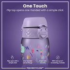 Leak Proof Kids Water Bottle, Recyclon, Purple Unicorns, 350ml (12oz)