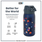 Leak Proof Kids Water Bottle, Recyclon, Gamer, 350ml (12oz)