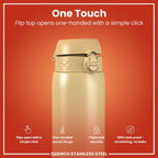 Leak Proof 1 Litre Water Bottle, Stainless Steel, Desert, 1L