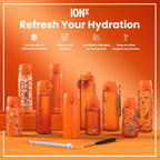 Leak Proof 1 Litre Water Bottle, Stainless Steel, Hearty Orange, 1L
