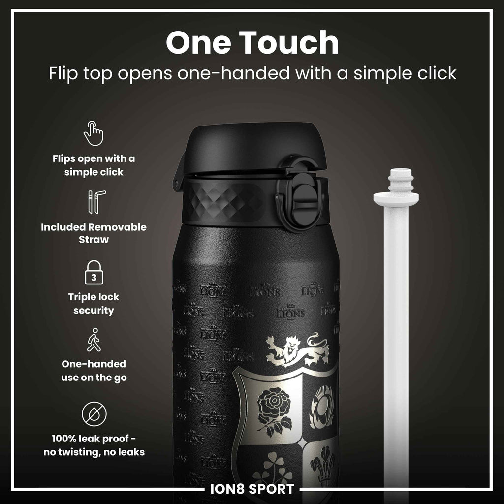 Lions X ION8 Insulated Steel Water Bottle, British & Irish Lions, Rugbys Greatest Journey, 750ml (24oz)