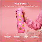Leak Proof Slim Thermal Steel Water Bottle, Insulated, Cats, 500ml (17oz)