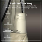 Lions X ION8 Insulated Steel Water Bottle, British & Irish Lions, Crest, 750ml (24oz)