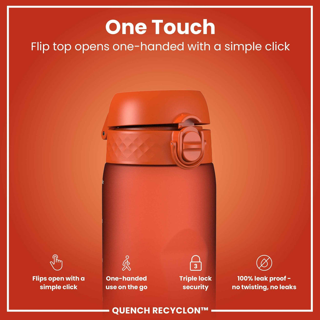 Leak Proof 1 litre Water Bottle, Recyclon, Hearty Orange, 1L