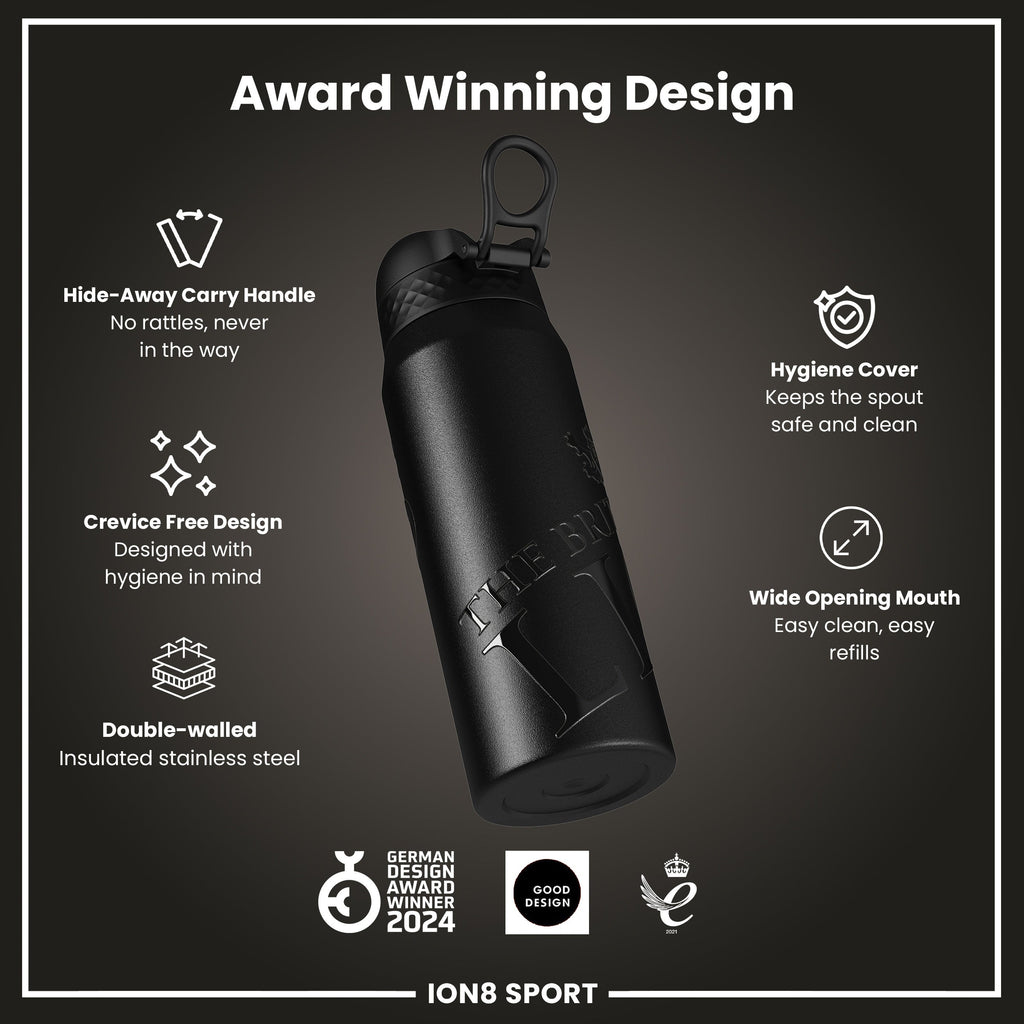 Lions X ION8 Insulated Steel Water Bottle, British & Irish Lions, Lions, 750ml (24oz)
