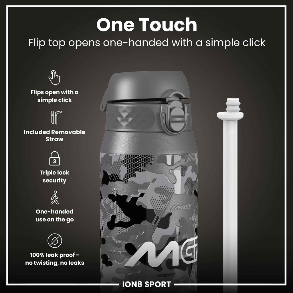 MotoGP x ION8 Insulated Steel Water Bottle, MotoGP Camouflage, 750ml (24oz)
