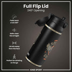 MotoGP x ION8 Insulated Steel Water Bottle, MotoGP Speed, 750ml (24oz)
