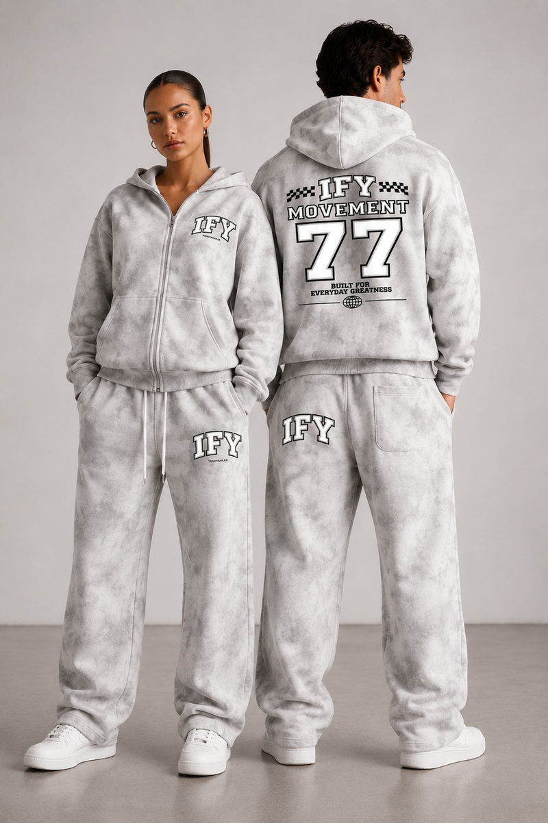 Dirty Washed Fleece Tracksuit sets