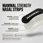 Mammal Nasal Tape Strips - Performance Breathing Support (30 Pack) - Exercise & Rest