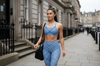 GymBum UK Highland Check Padded Sports Bra– Blue