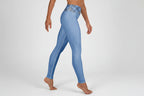 GymBum UK Highland Check Yoga Leggings - Blue