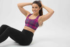 GymBum UK Lomond Rose Tartan Longline Sports Bra
