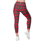 GymBum UK Redline Tartan Leggings with pockets