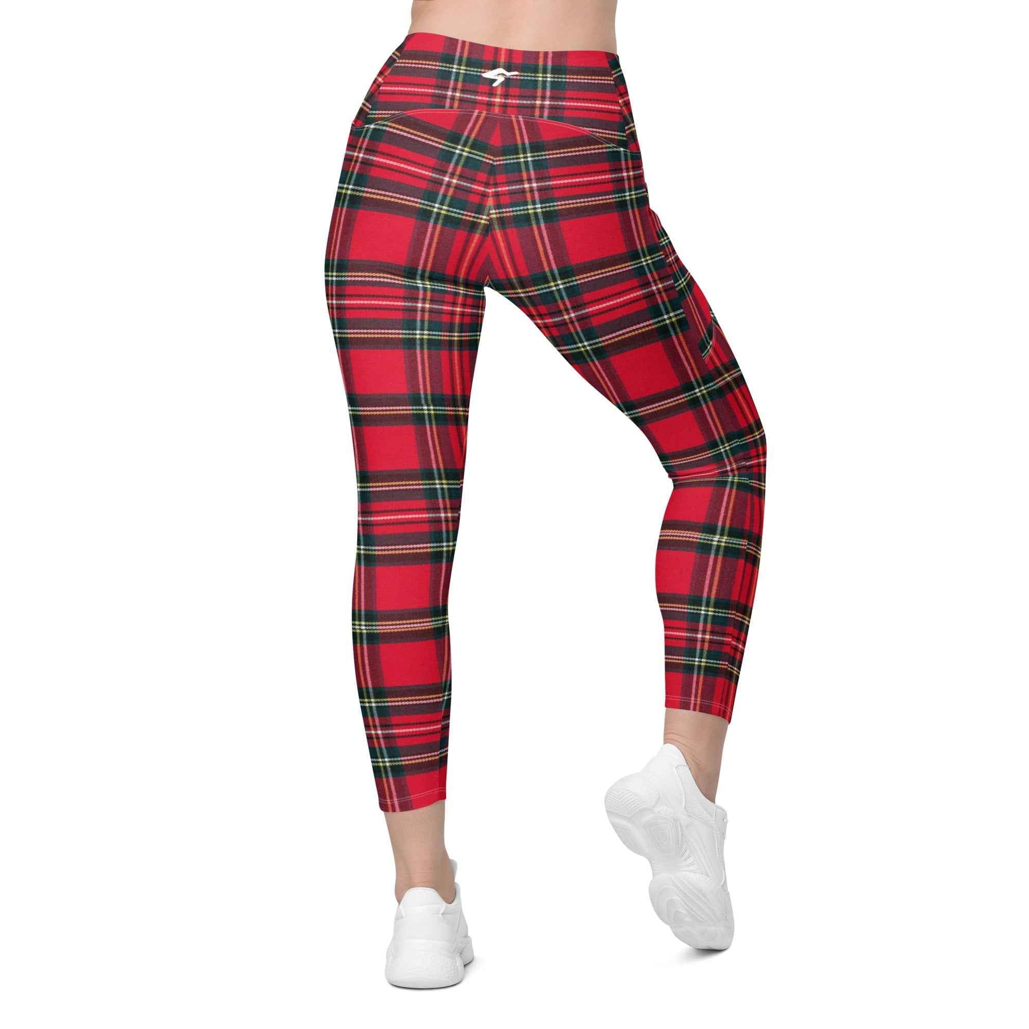 GymBum UK Redline Tartan Leggings with pockets