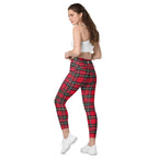 GymBum UK Redline Tartan Leggings with pockets