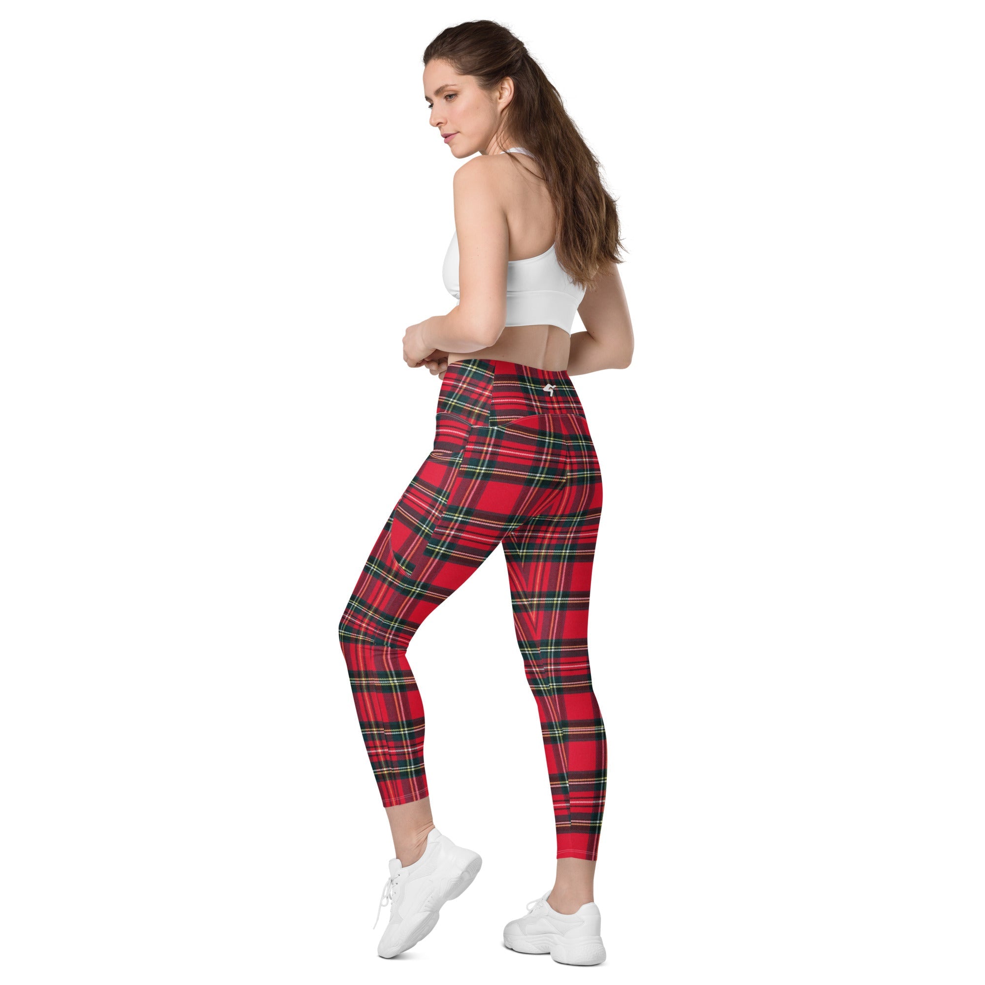 GymBum UK Redline Tartan Leggings with pockets