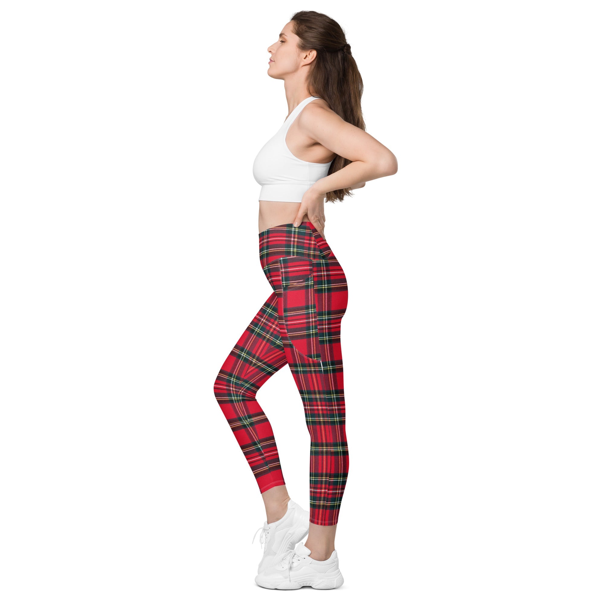 GymBum UK Redline Tartan Leggings with pockets