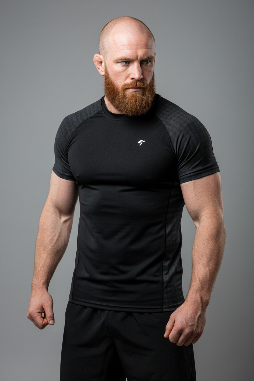 GymBum UK Shadow Check Rash Guard