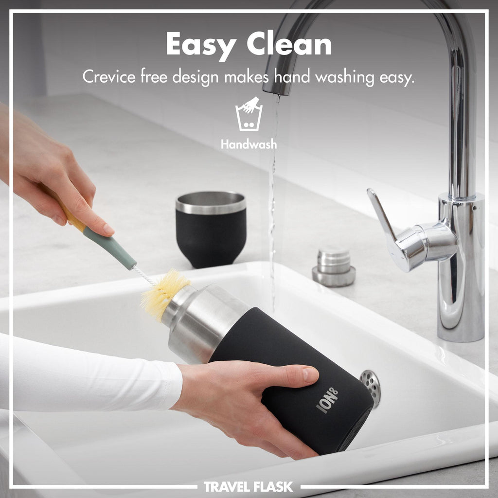 Luma Vacuum Insulated, Flask & Mug, Black, 700ml (24oz)