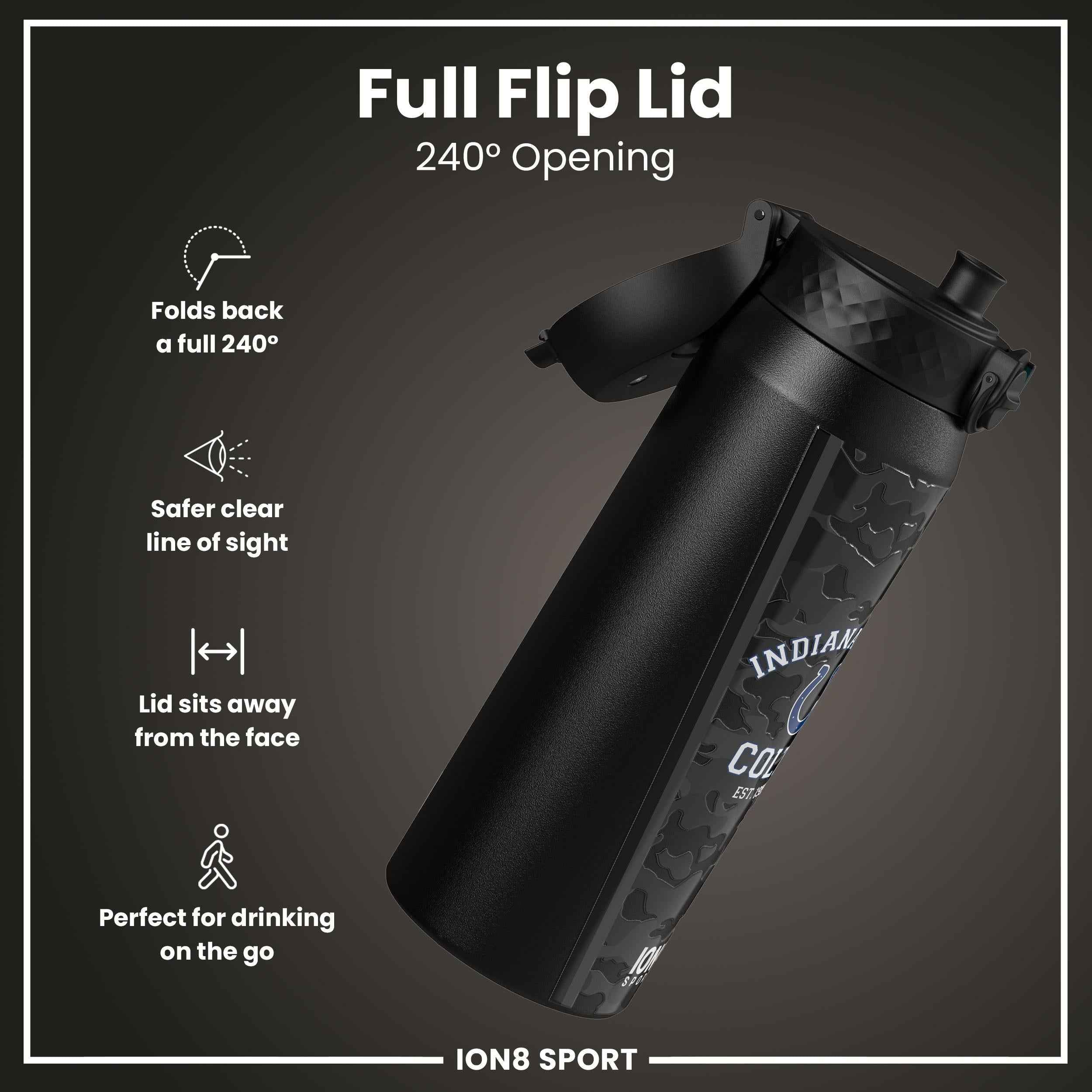 NFL x ION8 Insulated Steel Water Bottle, NFL Colts, 750ml (24oz)
