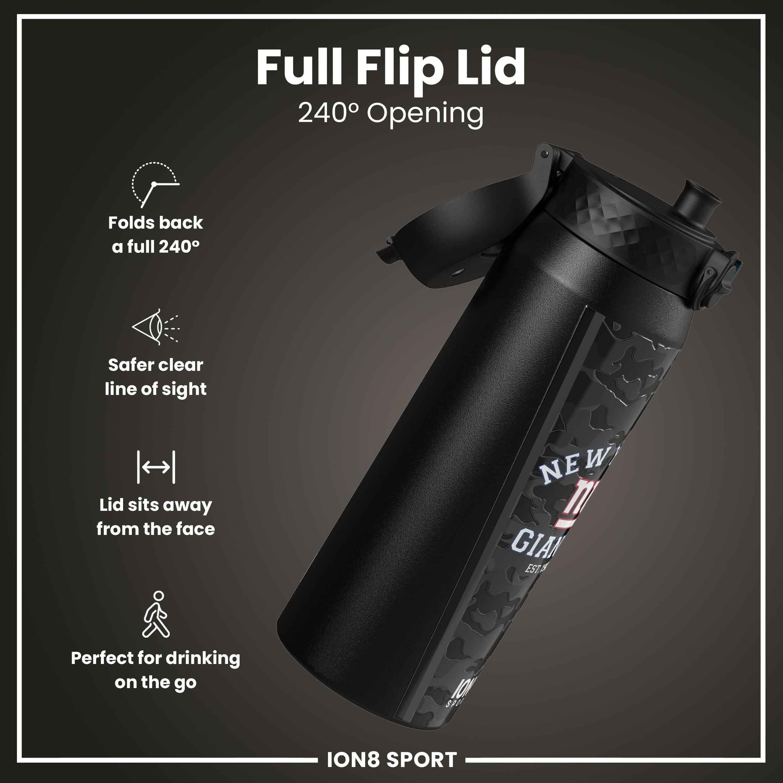 NFL x ION8 Insulated Steel Water Bottle, NFL Giants, 750ml (24oz)