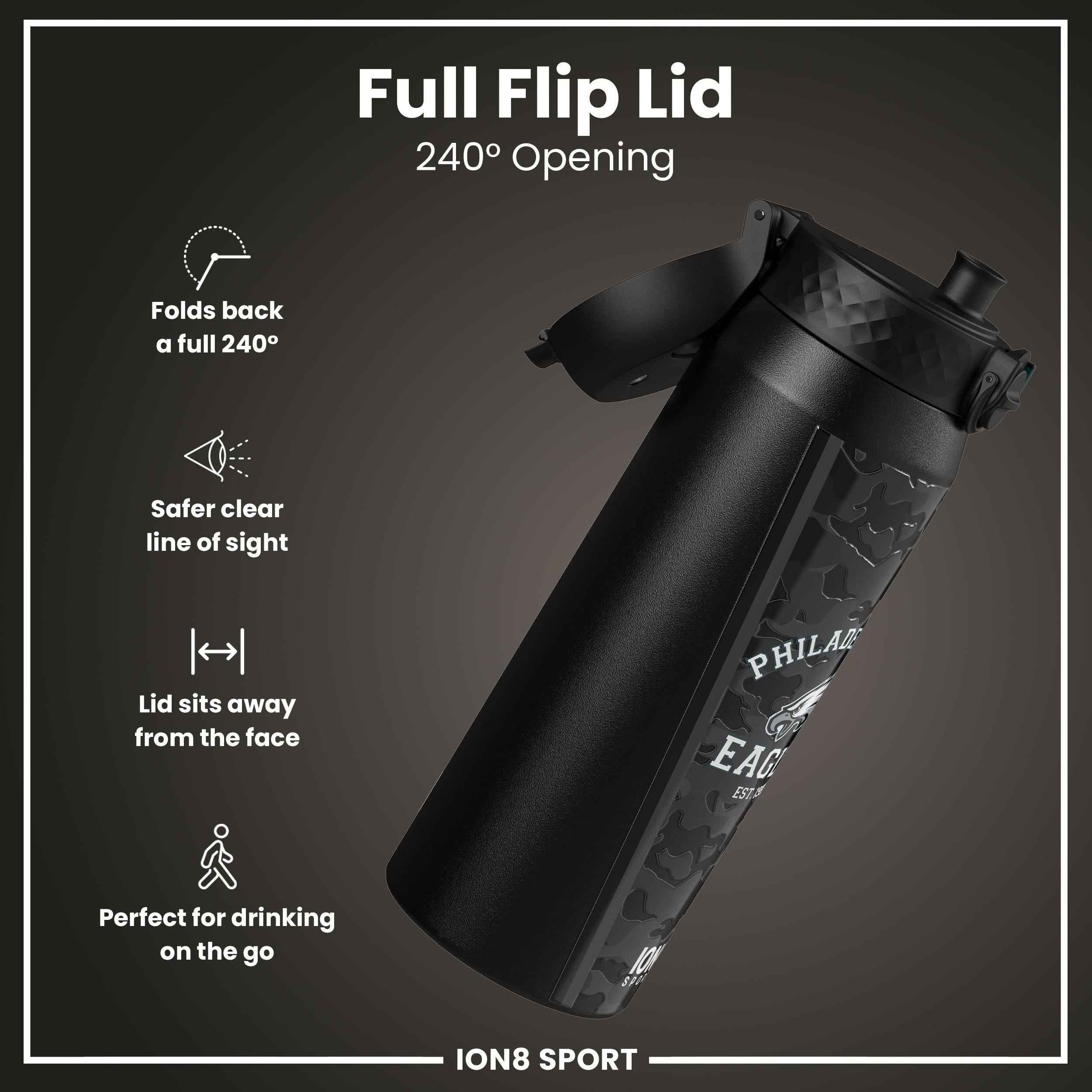 NFL x ION8 Insulated Steel Water Bottle, NFL Eagles, 750ml (24oz)