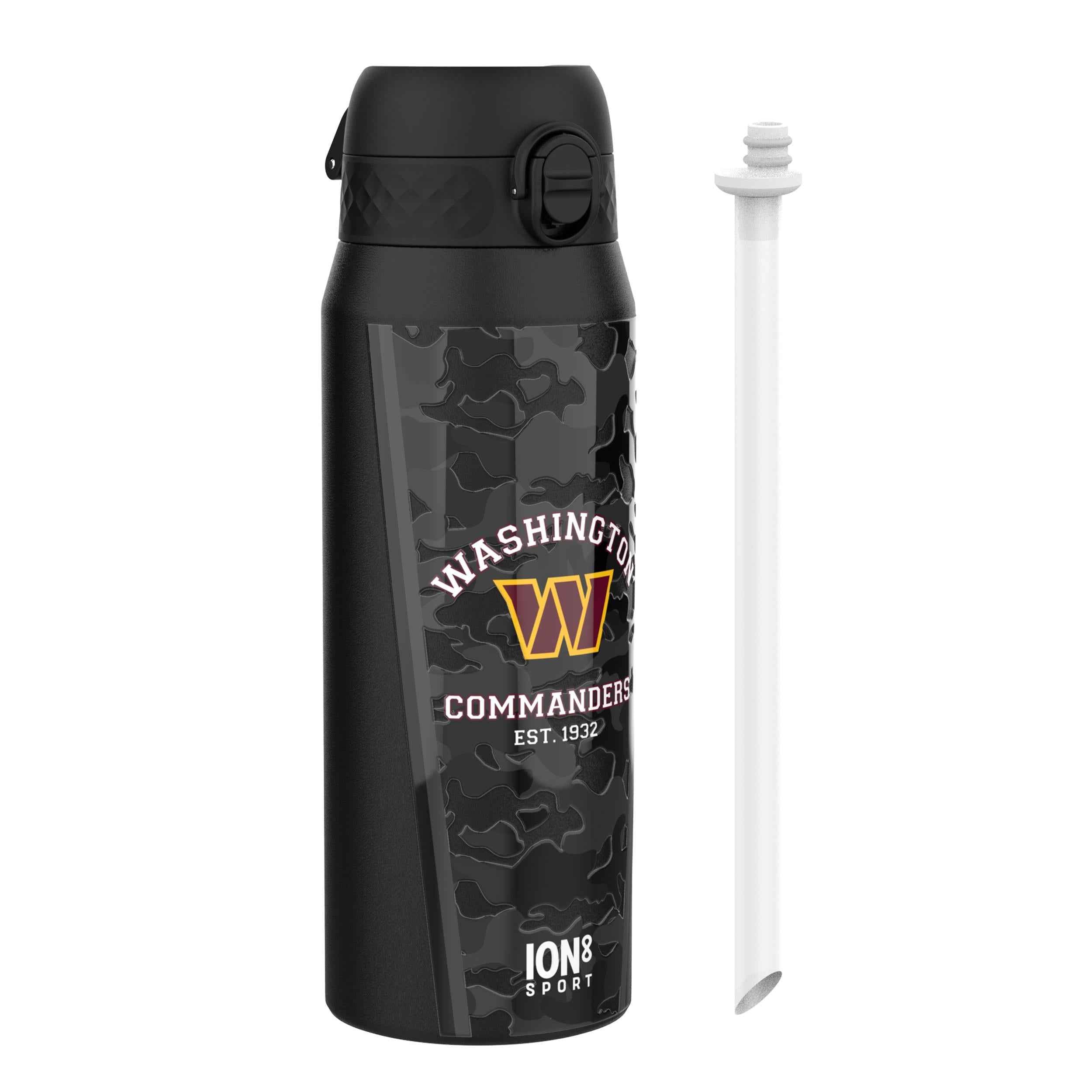 NFL x ION8 Insulated Steel Water Bottle, NFL Commanders, 750ml (24oz)