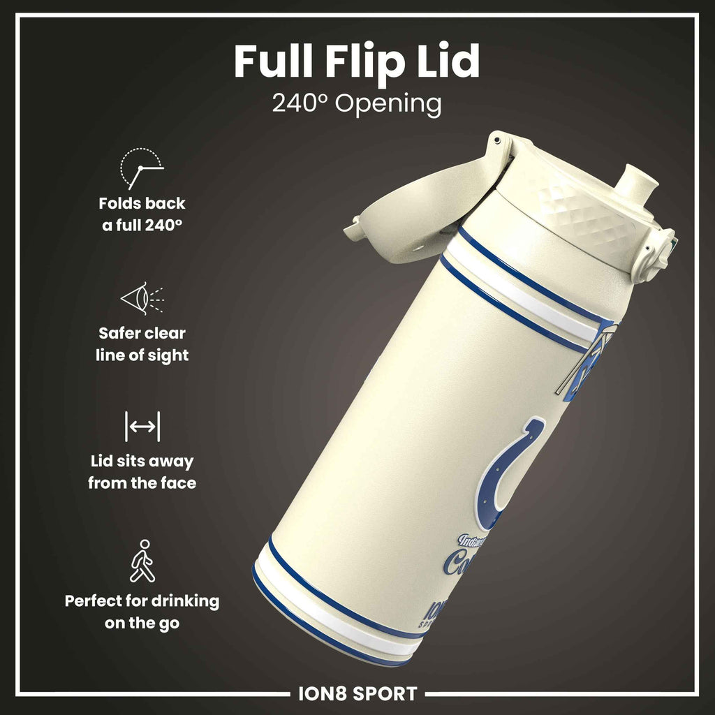 NFL x ION8 Insulated Steel Water Bottle, NFL Colts, 750ml (24oz)