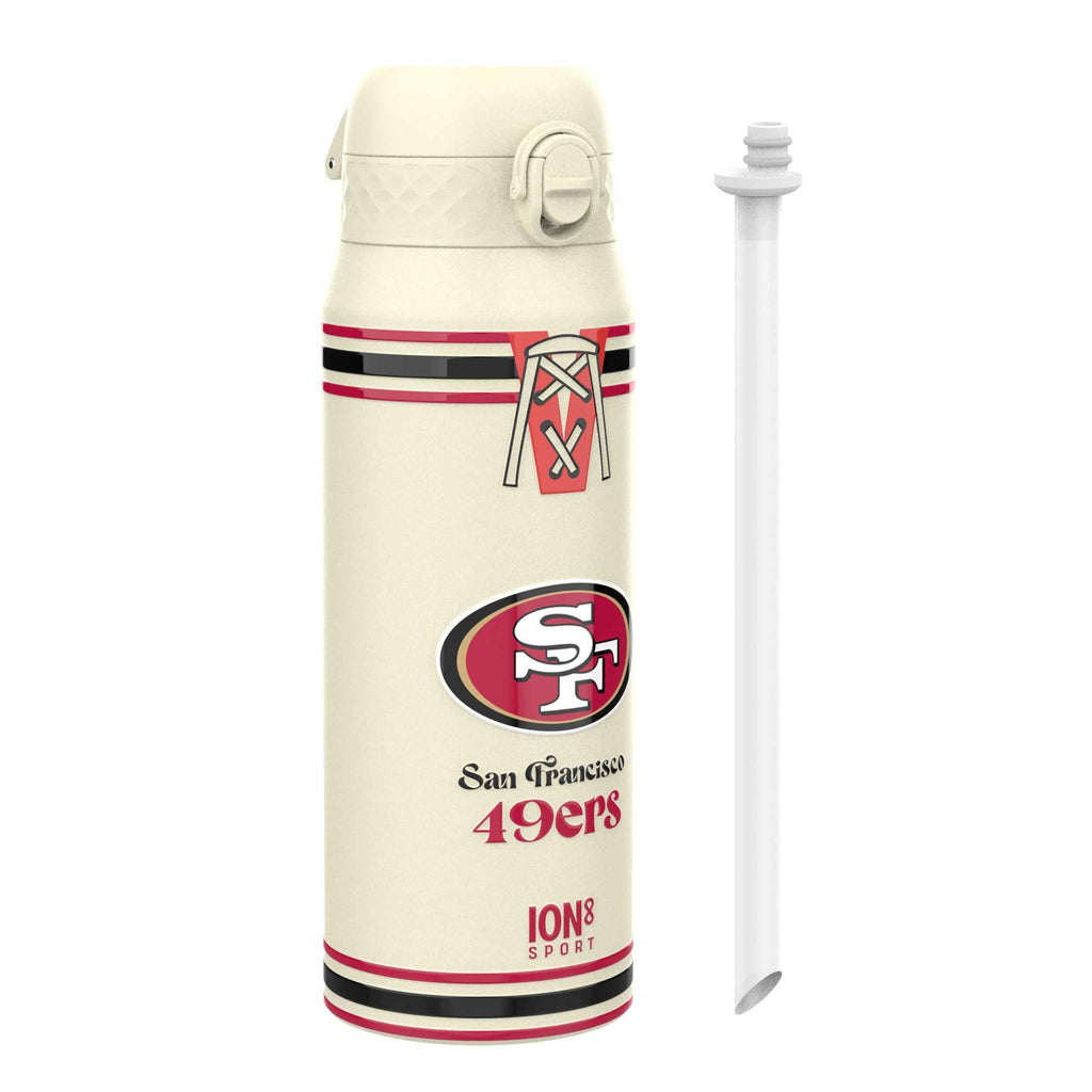NFL x ION8 Insulated Steel Water Bottle, NFL 49ers, 750ml (24oz)
