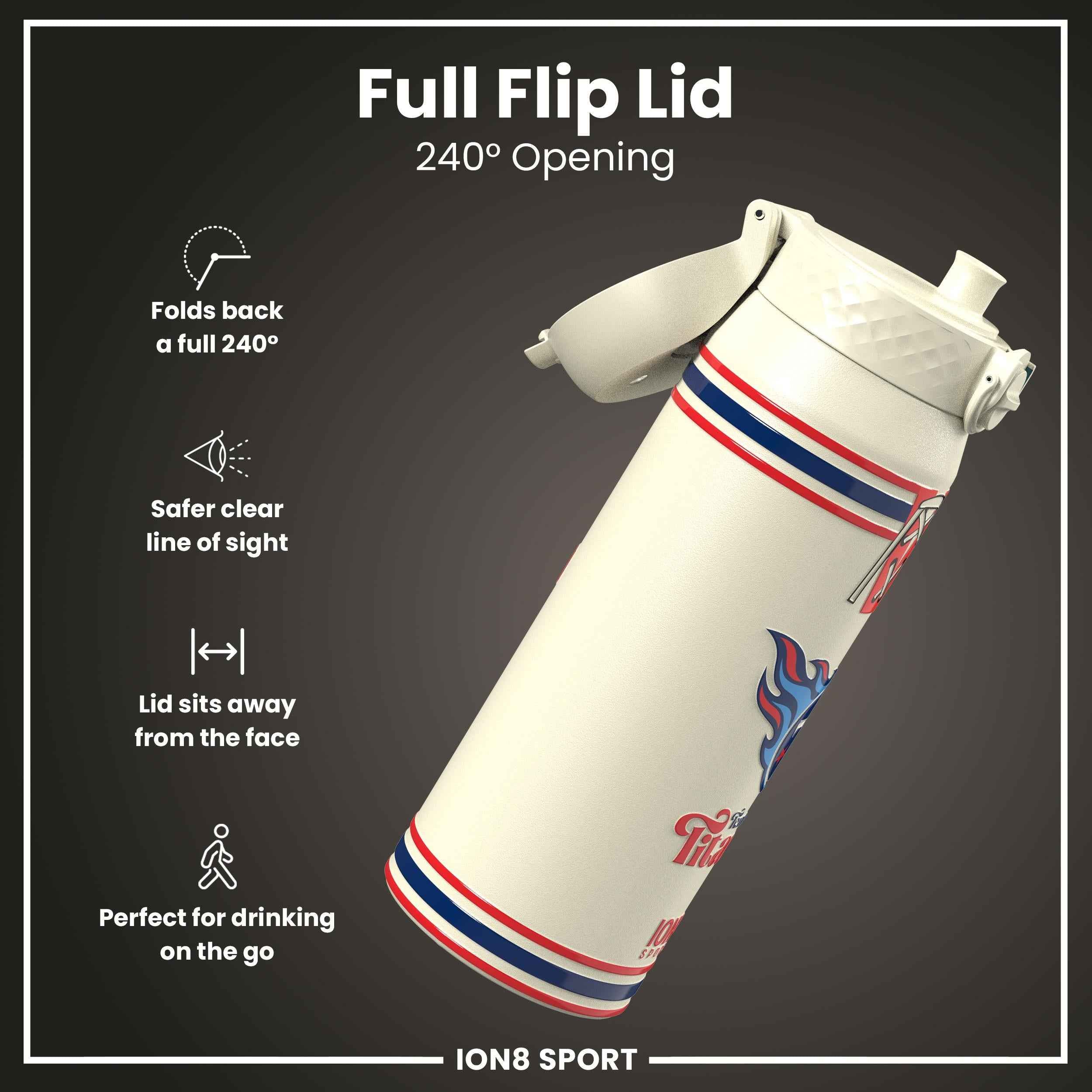 NFL x ION8 Insulated Steel Water Bottle, NFL Titans, 750ml (24oz)
