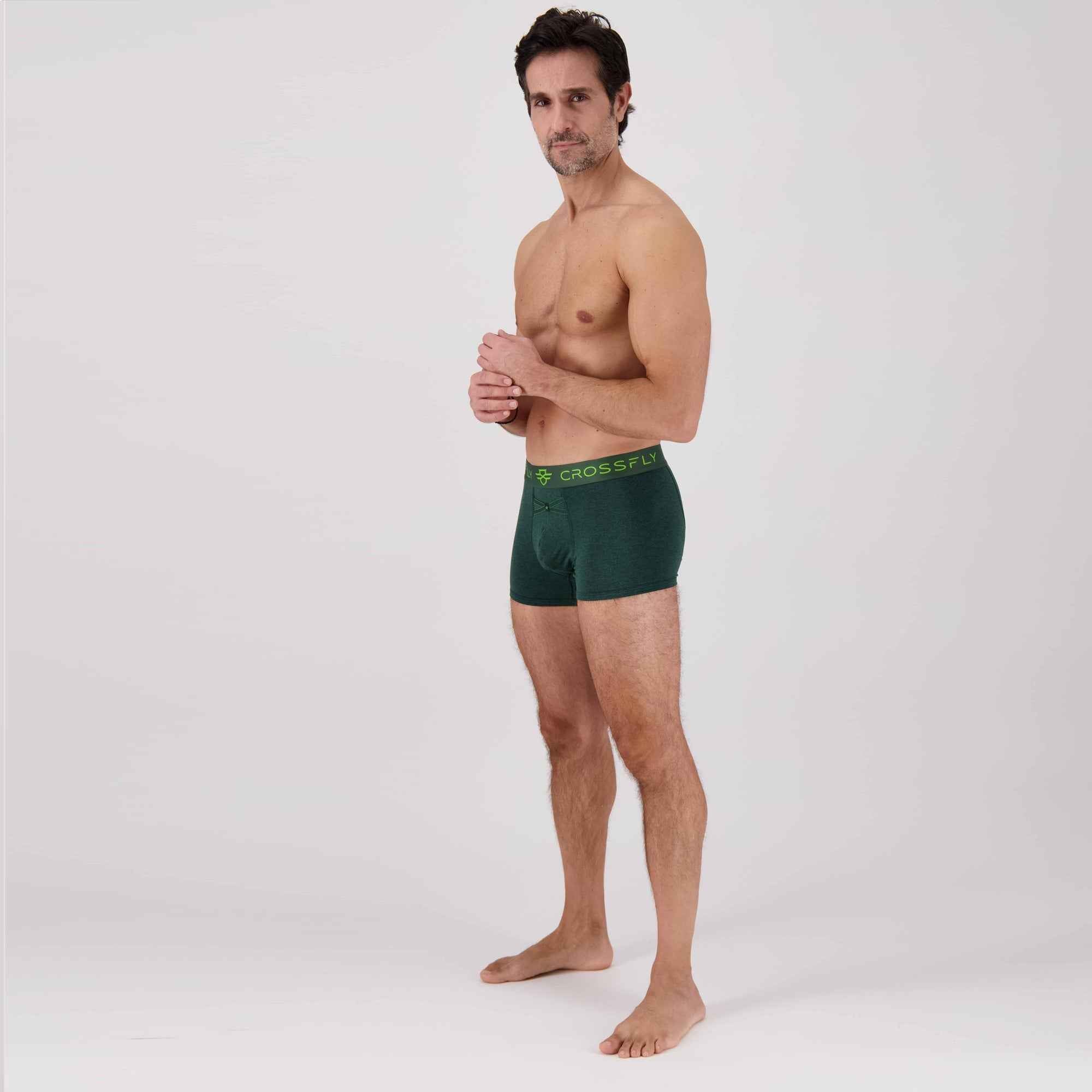 IKON Men's 3" Trunks - Green Marle
