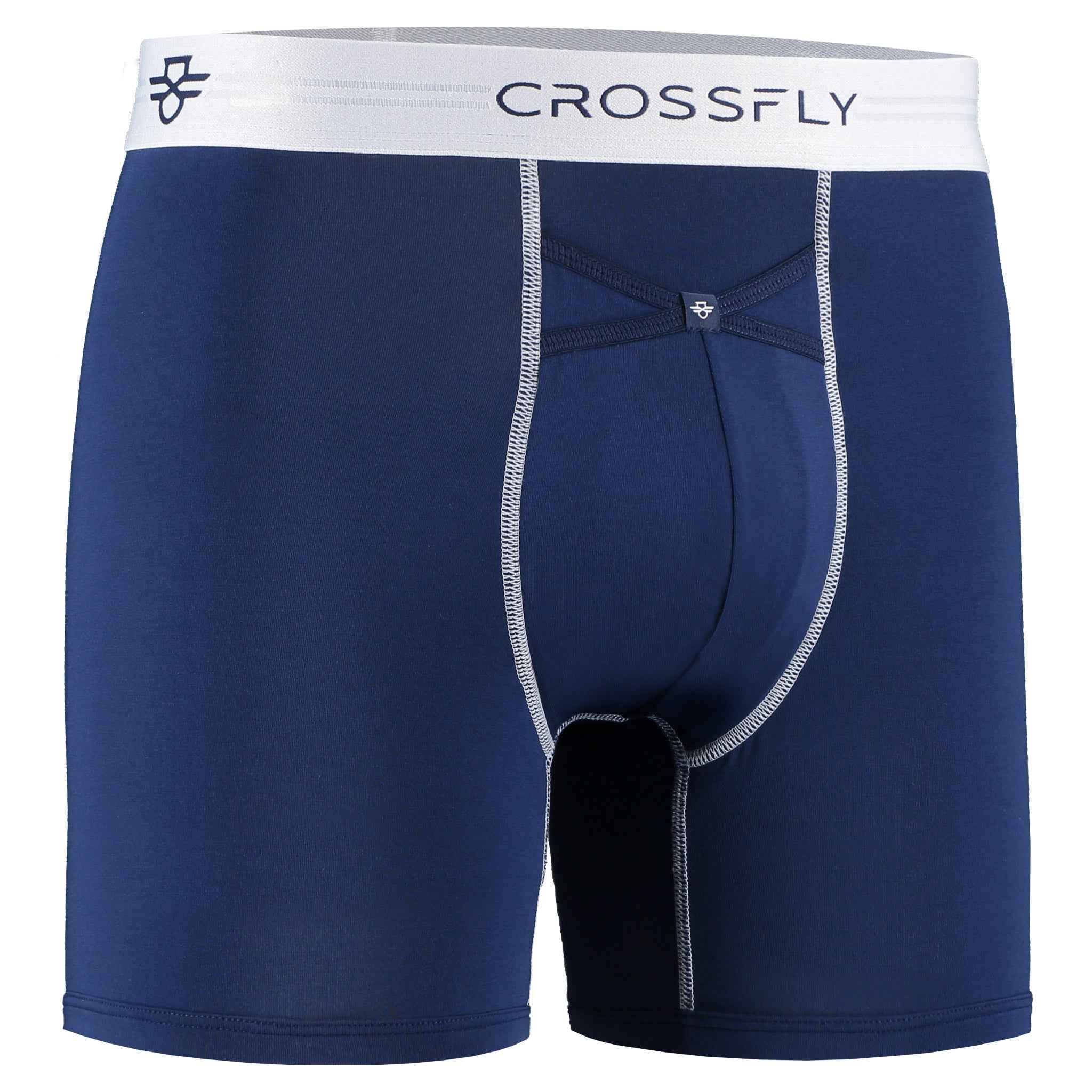 IKON X Men's 6" Boxers - Navy/White